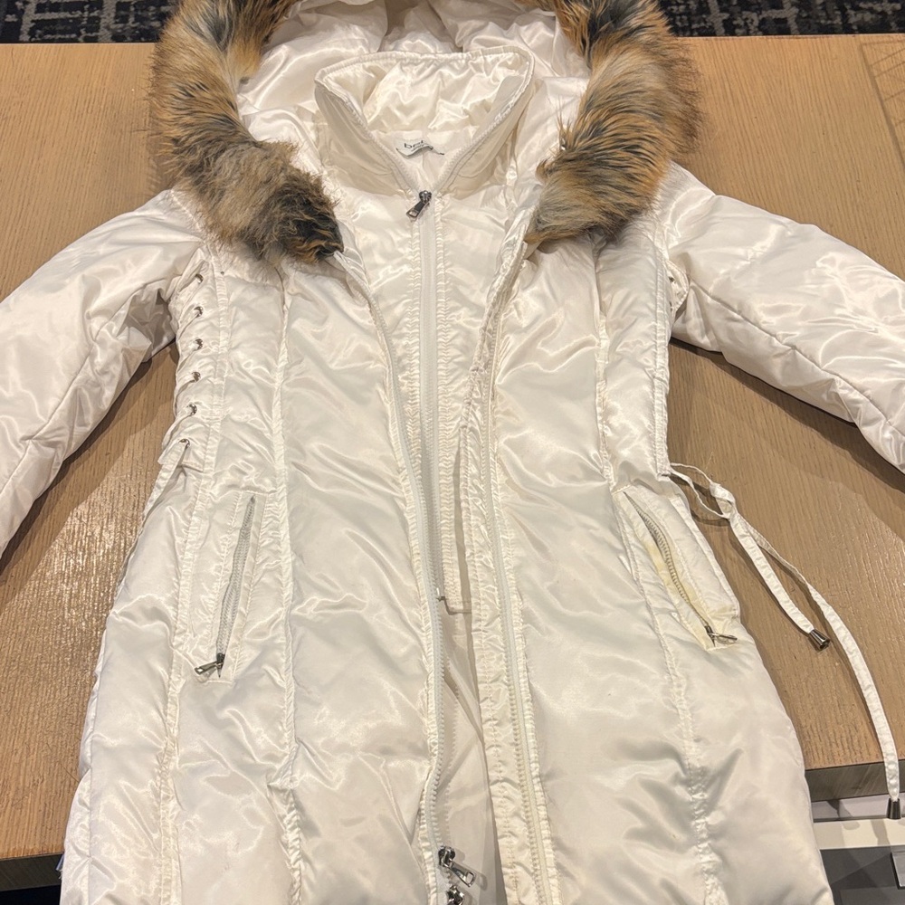 Bebe White Down Puffer Jacket